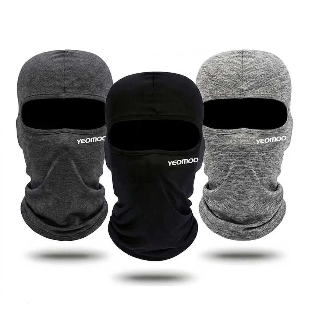 Yeomoo 3-Pieces Full Balaclava Masks, Ice Cold Breathable Camo Motorcycle Mask Neck Gaiter for Men, Ideal for Fishing, Hiking, Summer Outdoor Sports, Camo Pattern, Uv Protective, Mask Windproof