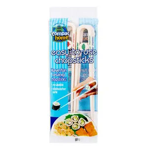 Compac Home Easy-to-Use Chopsticks, Plastic Dishwasher Safe, Great for All Ages, Parties, Stocking Stuffer Cutlery Tableware
