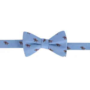Trafalgar Down The Stretch Racehorse Linen Blend Bow Tie, Bow Ties