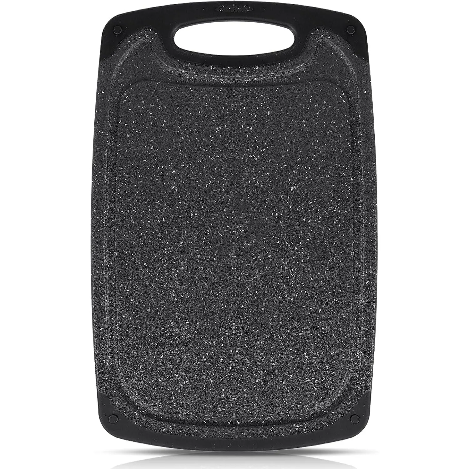 Cutting Boards,12.5"×7.7" Plastic Chopping Board Made From Natural Food Grade Material,BPA Free&Eco,Non Slip&Juice Groove,Dishwasher Safe,Double-Sided Usable,Dark Grey Kitchen Knives Lightweight