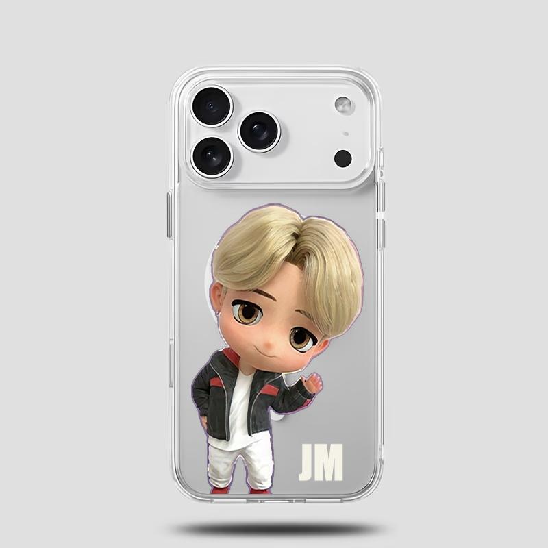 Kawaii Boy Band Phone Case – Cute Cartoon Kpop Inspired Cover Compatible with iPhone 11, 12, 13, 14, 15, 16, 17 Plus Pro Pro Max