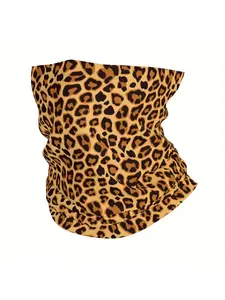 Leopard Print Lightweight Bandana - Fashionable Versatile Neck Gaiter, Scarf & Headband for Outdoor Activities