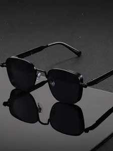 Trendy Irregular Frame Glasses with Retro Punk Style, Fashionable Eyewear for Men & Women, Unique Design for Daily Wear