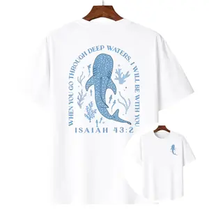 Christian Oversized Shirt for Women with Faith Bible Verse, Boho Wildflowers Graphic Tee