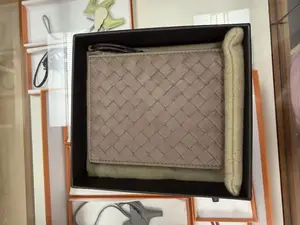 Pre-owned Bottega Veneta Intrecciato nappa leather Small Leather Goods WALLET LEATHER CLUTCH