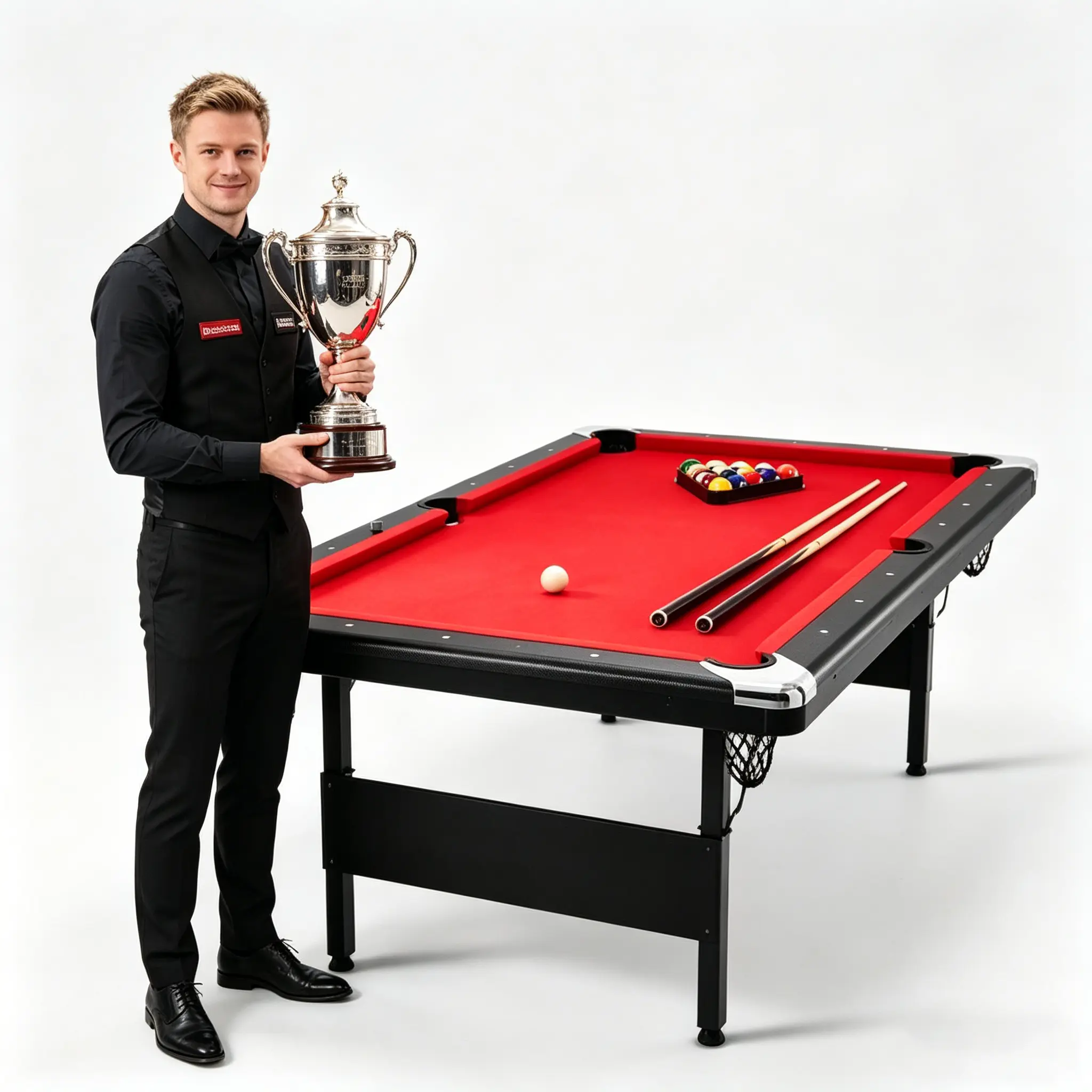 SAYGOGO Foldable Billiard Table with Durable Iron Frame & MDF Board, Compact Space-Saving Design with Adjustable Legs & Complete Accessories, Space Saving Furniture, Easy Folding, Durable Construction, Quick Tool-Free Setup, Indoor Home Use, Portable, Smo
