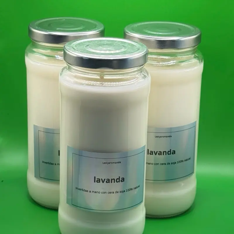 hand inverted soy candle 16 oz lavender scent