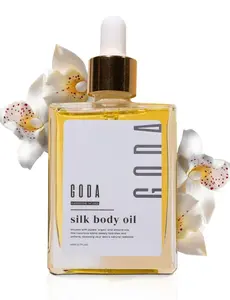 GODA Silk Body Oil Women - Firming Anti Aging Moisturizing Formula, Crepey Skin Hydrating After Shower, Scented Organic Blend Premium Skincare