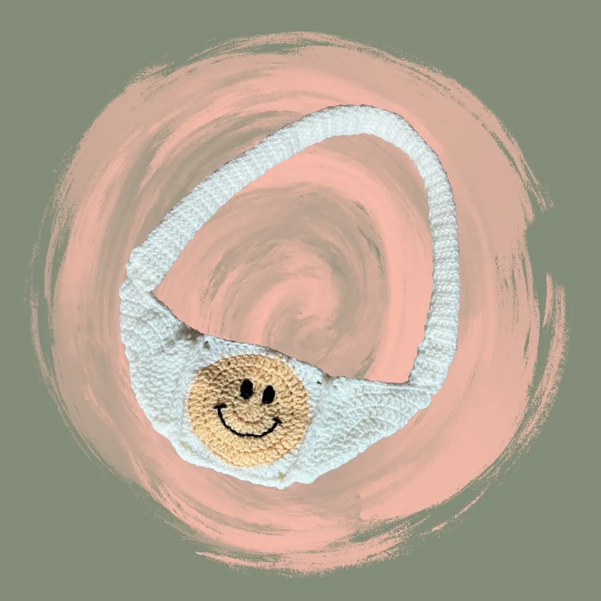 Smiley Face Crochet Fanny Pack