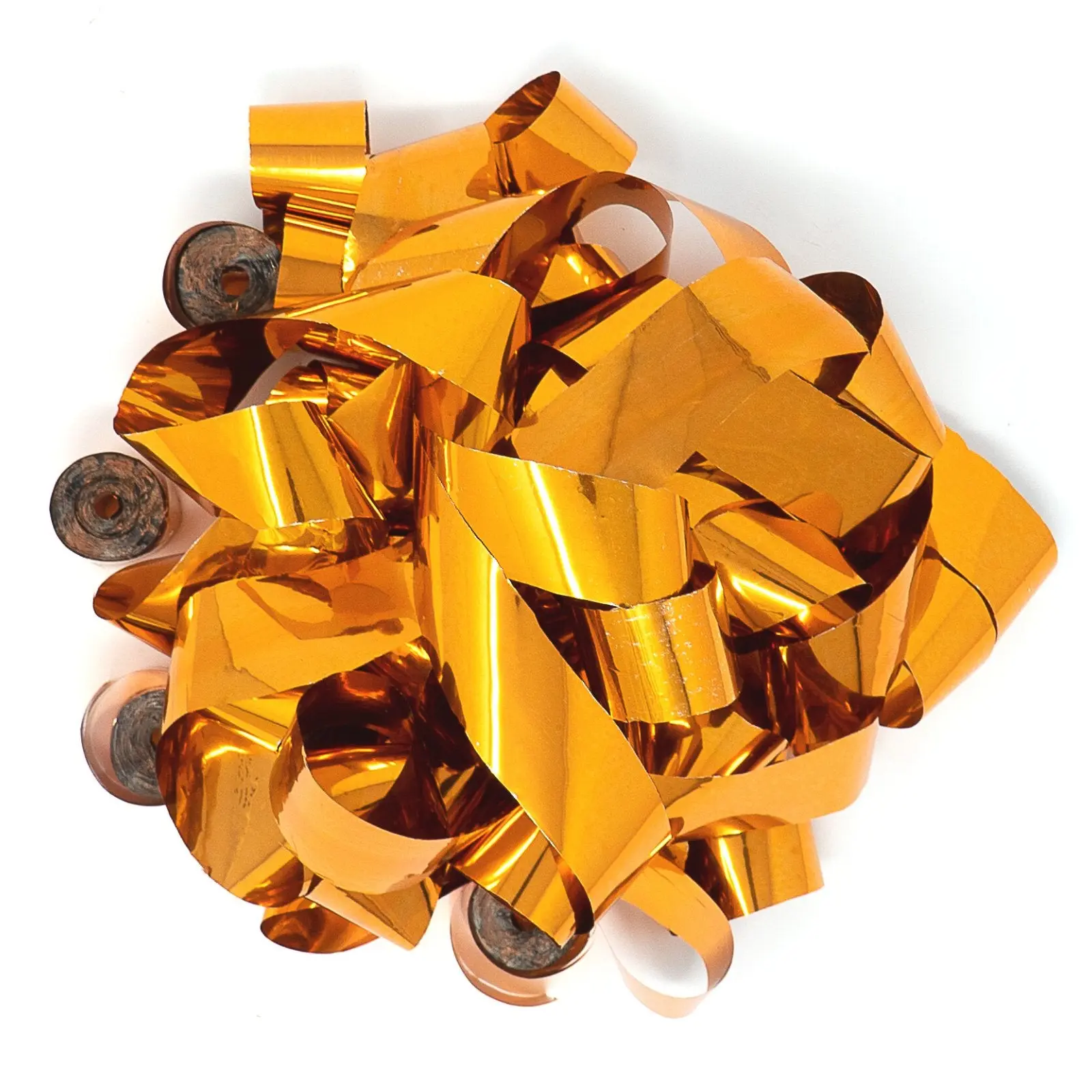 Orange Metallic Foil Streamers - 20 Rolls (1" x 30')