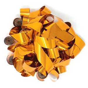 Orange Metallic Foil Streamers - 20 Rolls (1" x 30')