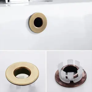 Six-Inch Ring Insert Cover Replacement for Bathroom Sink Faucet, Durable Design Fits Standard Fixtures, Easy Installation Solution