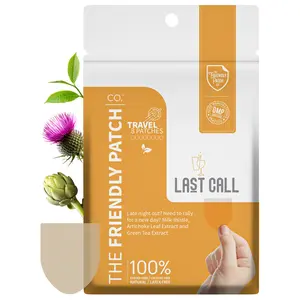 The Friendly Patch Last Call Patch - Travel 8 Pack with Vine Tea, B12 & Caffeine, Artichoke Leaf Extract, Milk Thistle Extract & L-Menthol Natural for After Party Comfort - Herbal