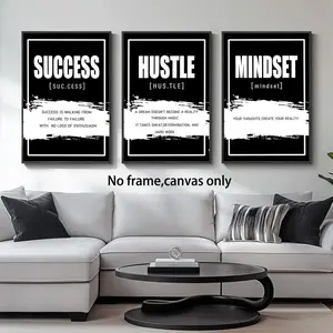 3pcs Modern Canvas Print Wall Art, Minimalist Design, Letter Combination, Home Decor for Living Room Bedroom Office