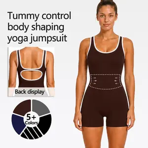 【Discount for live stream】LTY003 Athletic Romper for Women Workout Tank Top Bodysuit One Piece Buttery Soft Jumpsuit Scrunch Shorts Yoga Gym Outfit Stylish Activewear