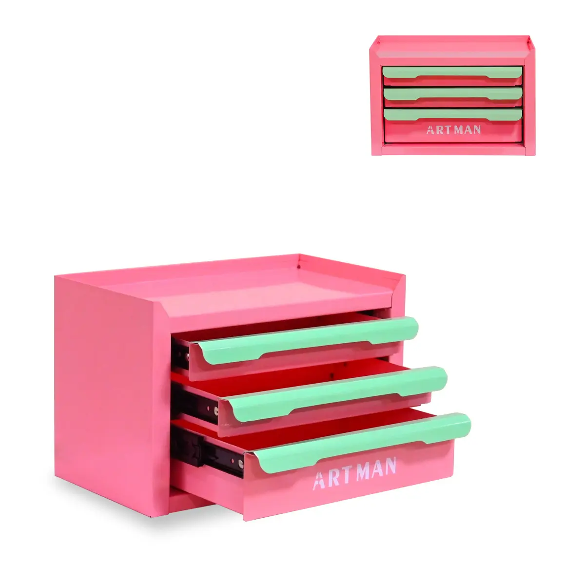 Creamy Green + Pink A