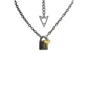 Lock & Key Pendant Necklace