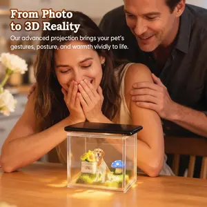 Pet Holographic Digital Display | Pet Keepsakes | Cat 3D Projector | Dog Image Box | Eternal Memories for Small Pets — Death is not the end; forgetting is the end.
