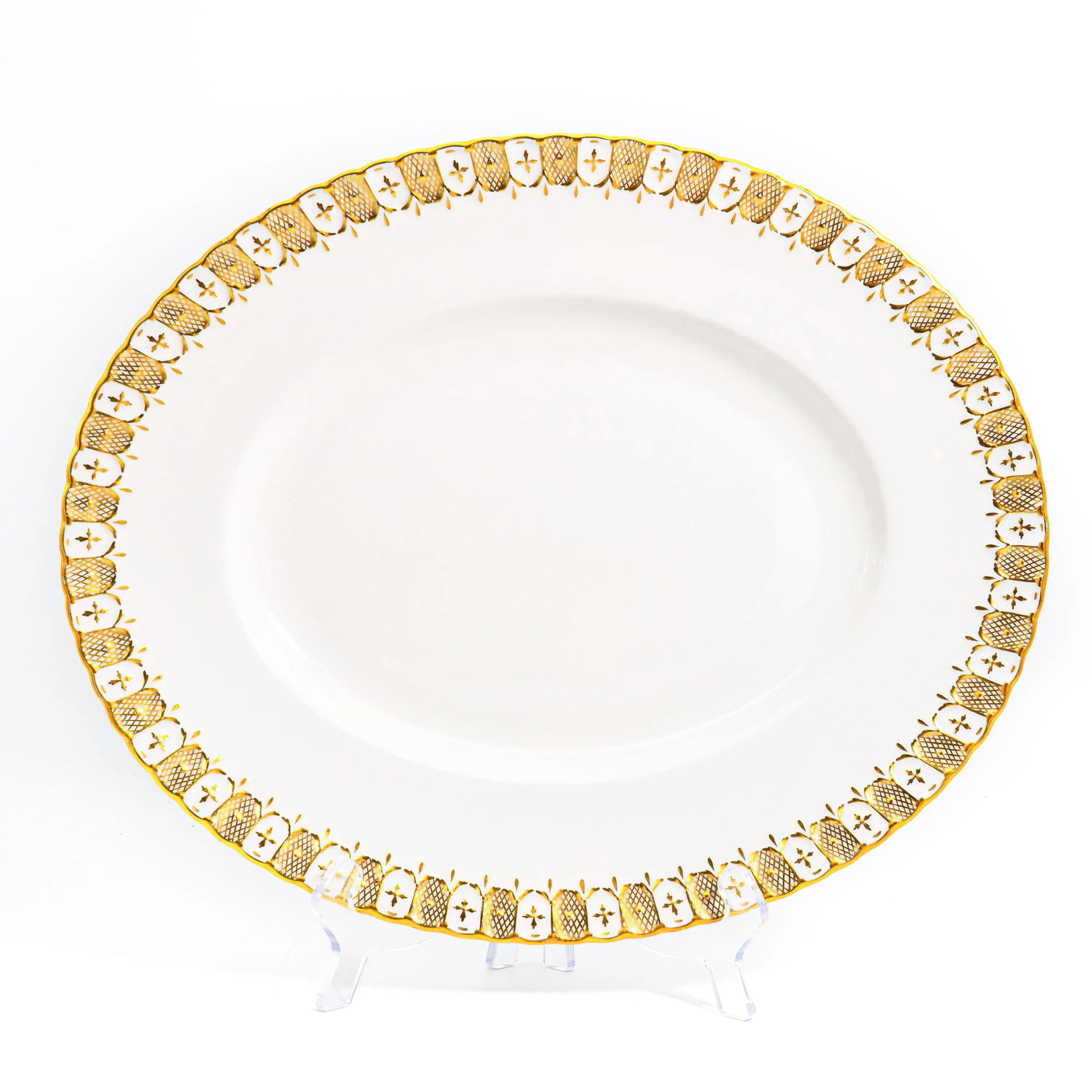 Royal Crown Derby "Heraldic Gold" Oval Platter (15")