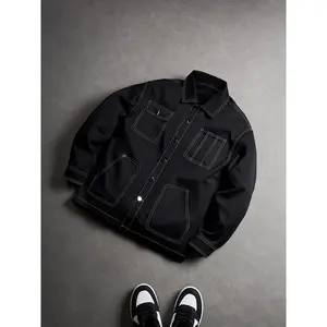 Men's Fashion Casual Collared Jacket Coats for Fall & Winter, Daily Wear, Street Style, Essential Men's Clothing, Durable Seasonal Apparel