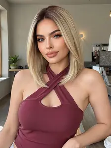 13x6 HD Lace Front Wig Comfortable Breathable No Glue Cap Synthetic Straight Hair for Cosplay Party Halloween Costume Synthetic Wigs Glueless Wig