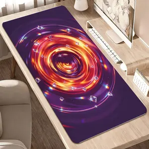 Premium Glowing Vortex Floating Crystal Diamond Illustration Mouse Pad, 40x80cm High-Quality Non-Slip Durable, for Office Gaming Daily Work Play Comfort (Computer Office Equipment Accessory), Pad Mouse Pads