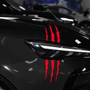 Monster Claw Scratch Motorcycle Helmet Sticker, Durable Waterproof Vinyl Decal, Fits Gas Tank, Helmet, Front Fender, Scooter Body, Car Bumper, Car Decals