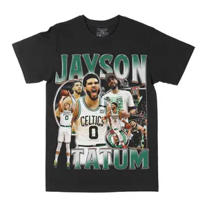 Jayson Tatum Boston Forever Graphic Tee, Y2K Rap Streetwear T-Shirt, Unisex Crew Neck, Vintage Hip-Hop Graphic, Sports Style, Casual Cotton Fit