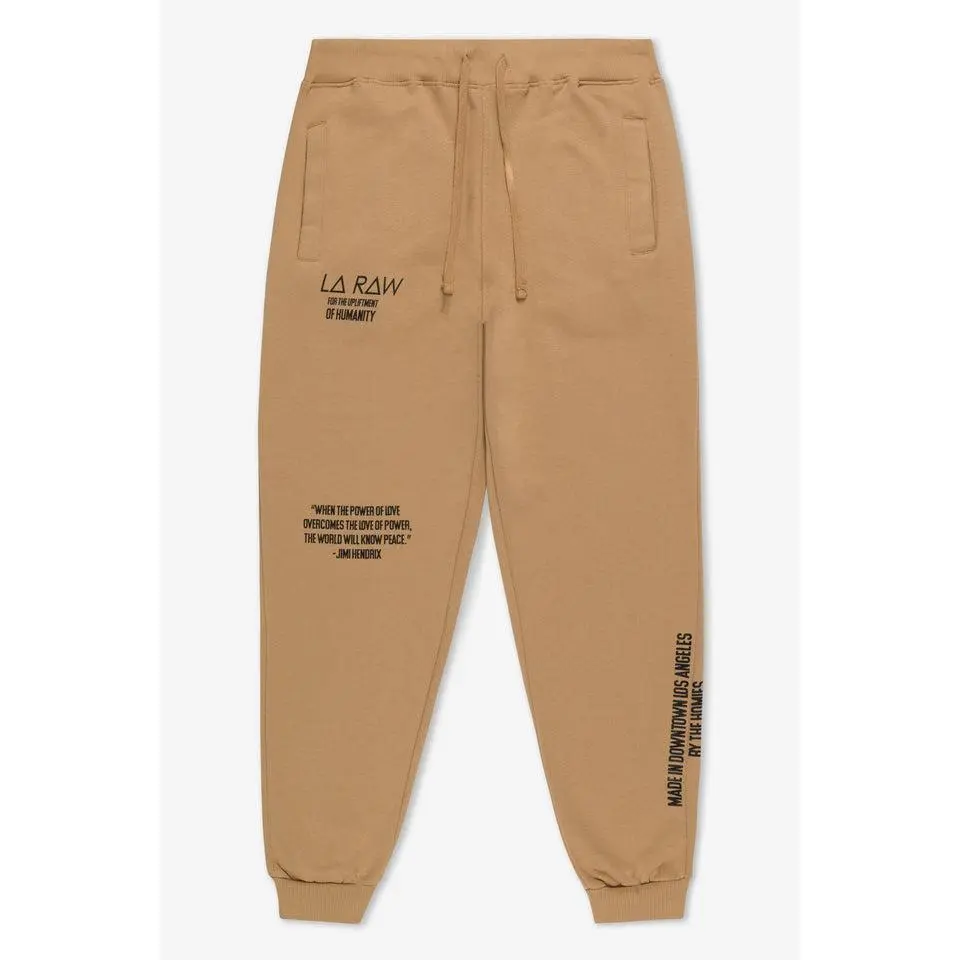 LOGO SWEATPANTS TAN