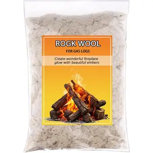 Gas Fireplace Glowing Embers 6 Oz Rock Wool Embers for Gas Log Sets Indoor Unvented Gas Fireplace