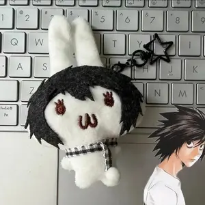 Anime DEATH NOTE L·Lawliet Yagami Light MisaMisa Cosplay Keychain Cute Plush Cotton Doll Backpack Pendant Keyring Decoration