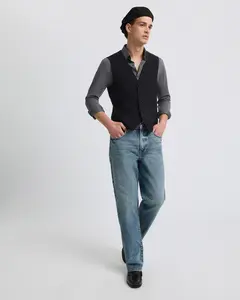 Express Loose Medium Wash Stretch Jeans