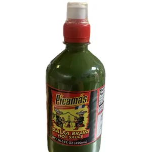 Picamas Salsa Brava Hot Sauce 16.6 FL OZ (490 mL) - Flavorful Sauce for Chapina