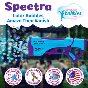 PoppinColorz Spectra: Rechargeable Color Bubble Blaster Colorful Bubble