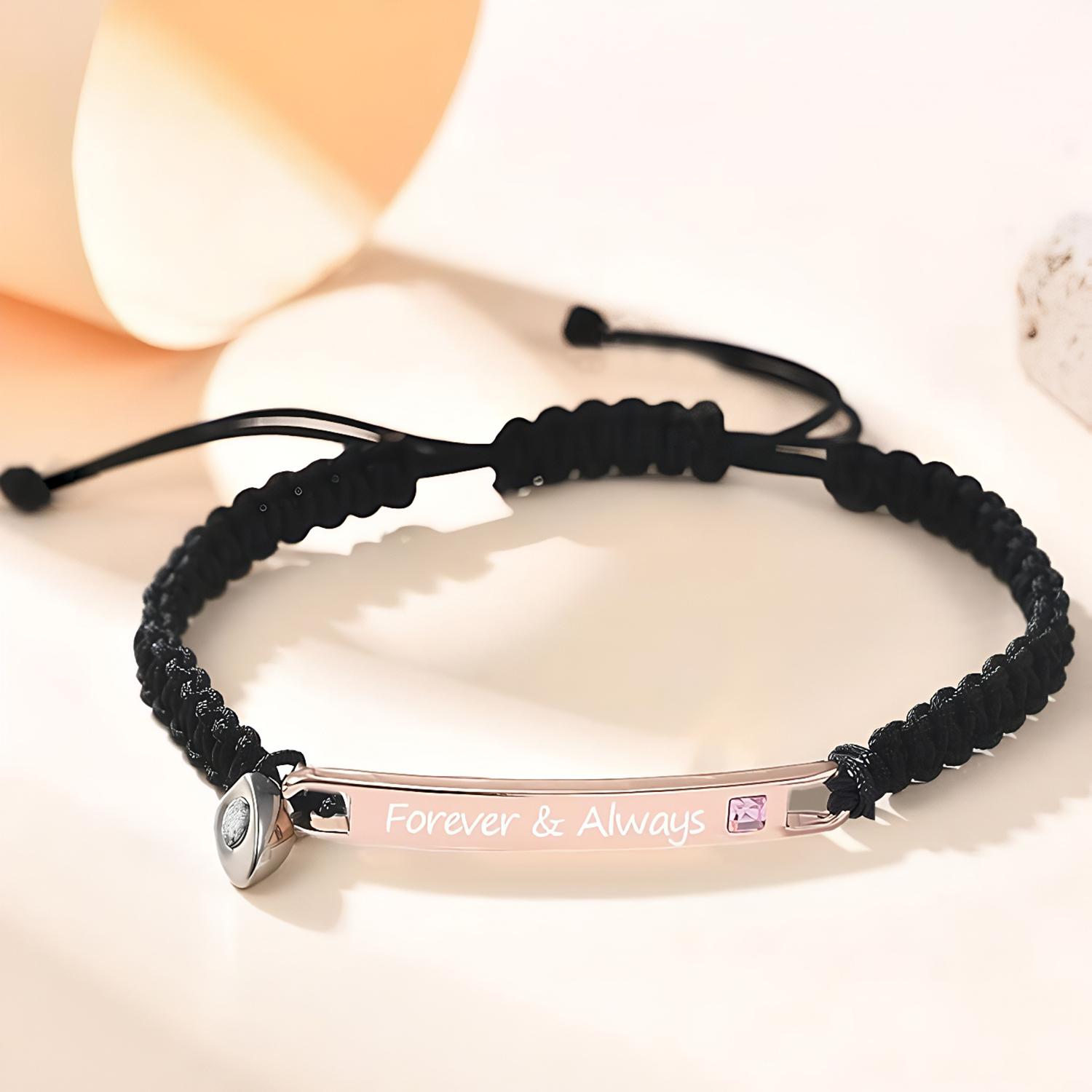 Adjustable Couple Bracelet Set, Heart Rate Bracelet, FashionBracelet for Couples, Daily Clothing Decor, Trendy All-match& Exquisite Jewelry for Birthday Love Gift, Heart Charm Bracelet