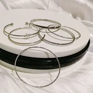 Bracelet, Star Pattern Bangle 6-Piece Set, Fashionable and Elegant Accessory, Women's Bracelet