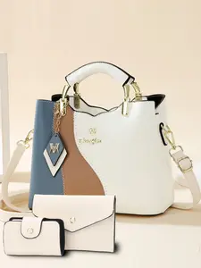 Three-Color Handbag Set, Large Capacity Shoulder Crossbody Bag, Stylish Three-Piece Women's Bags, Perfect for Daily Use, Handheld Bag Purse