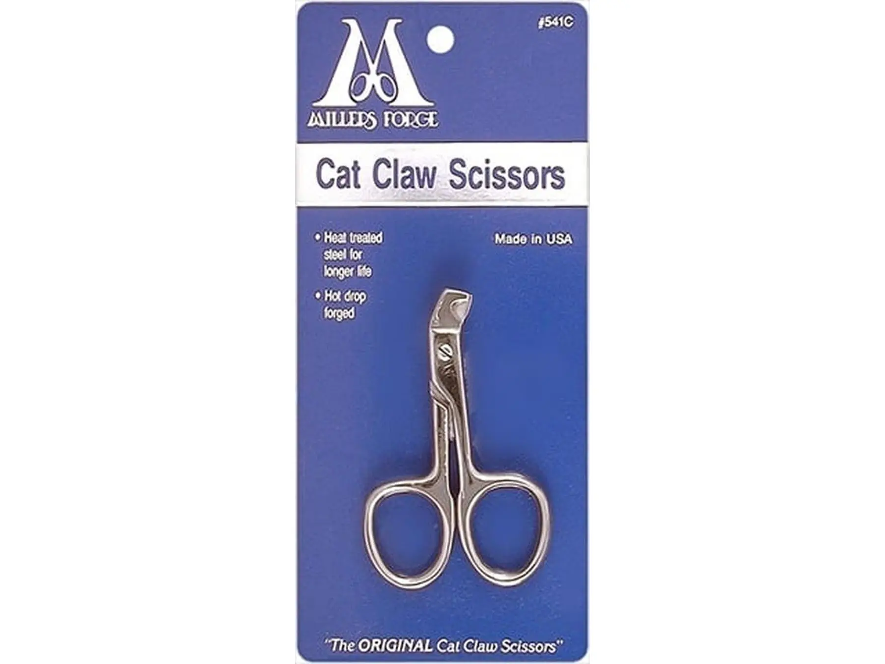 Millers Forge(Vista) 668007 Cat Nail Clippers, Carded Pack, Heat-Treated U.S. Steel Grooming Scissors for Longer Life
