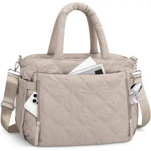 Lunch Bag Lunch Box for Women Adults, Large Capacity Insulated Quilted Puffer Lightweight Leakproof Lunch Tote Bag for women, Reusable Lunch Boxes Cooler Bag for Work Picnic Travel