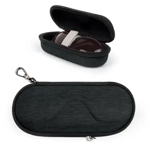 Shockproof Sunglasses Case with Carabiner - Portable Hard Shell Glasses Organizer & Travel Storage with Secure Str