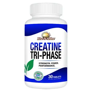 Rise-N-Shine Creatine Tri-Phase – Triple Action Creatine Supplement – 500 mg Per Capsule for Strength, Endurance, Energy &amp; Muscle Recovery – 30 Capsules (30-Day Supply)