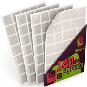 Double Sided Mounting Squares 140PCs - Clear Sticky Tack for Wall Hanging - Poster Putty Removable Non Marking - Double Sided Tape Squares use Picture Hangers Mounting Putty
