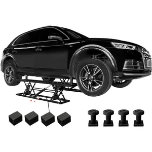 Albott 7000 LBS Portable Car Lift, Heavy Duty Quick Jack with 28" Max Height, Locking Levers & Wheels, 25–30s Fast Cycle, Adjustable Scissor Lift for Cars, SUVs, Light Trucks, Garage or Shop Use