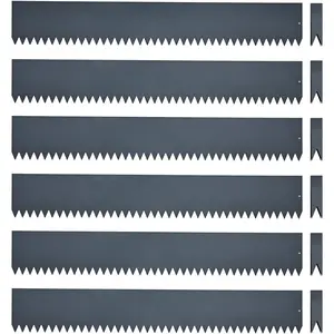 Landscape Edging Kit, Galvanized Steel Edging Landscape Lawn Edging  for Lawn Yard, Coated Bendable Metal Strips, No-Dig Hammer-in Edging Border w/Clips (6 INCH 6 count, Navy Blue)