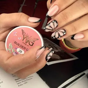 YVG Butterfly Builder Gel 28 Hard Gel Hema & TPO Free for Professional Nail Art and Salon Use