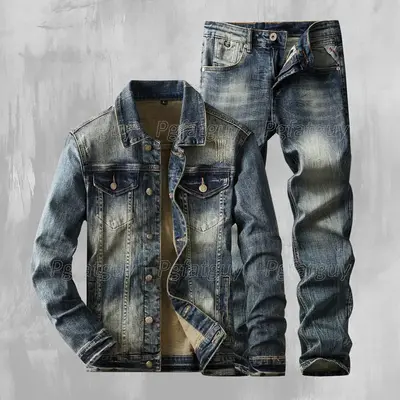 Vintage Blue Jeans Outfit Men TikTok Shop