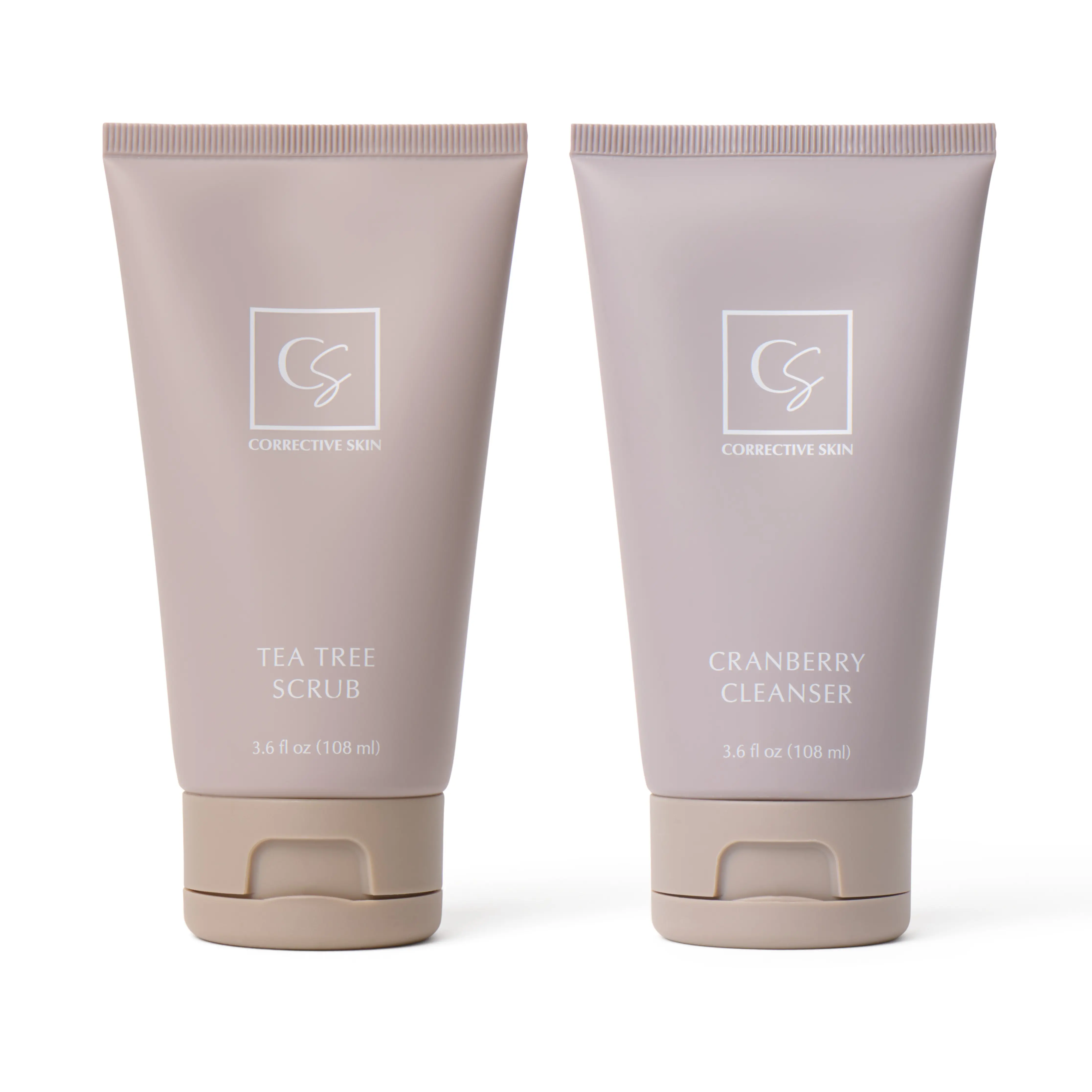 Cleansing Duo AM & PM Skincare Set – Tea Tree Exfoliating Scrub + Cranberry Detox Cleanser – Refreshing, Hydrating Daily Cleanse Skin Care Sets Routine Set Clear Skin Kit Face Care Kit