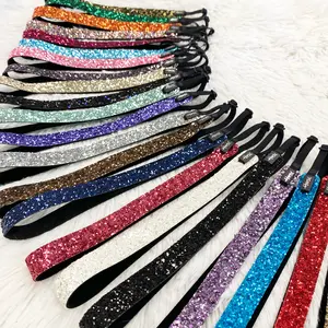 Hipsy Skinny Bling Glitter Non Slip Adjustable Sport Headband