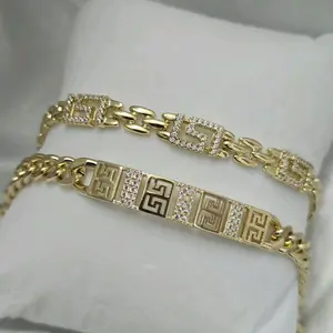 Elegant 7.5 Inches Gold-Plated Chain Bracelet Laminated with Water-Resistant Features for Stylish Wear