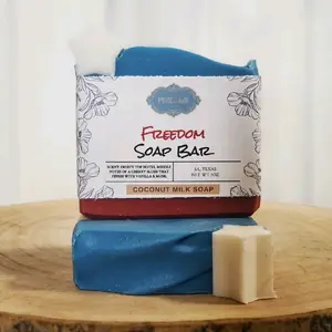 Freedom Soap Bar with Olive Oil, Coconut Milk, and Shea Butter - Rocket Pop Scent - 150g